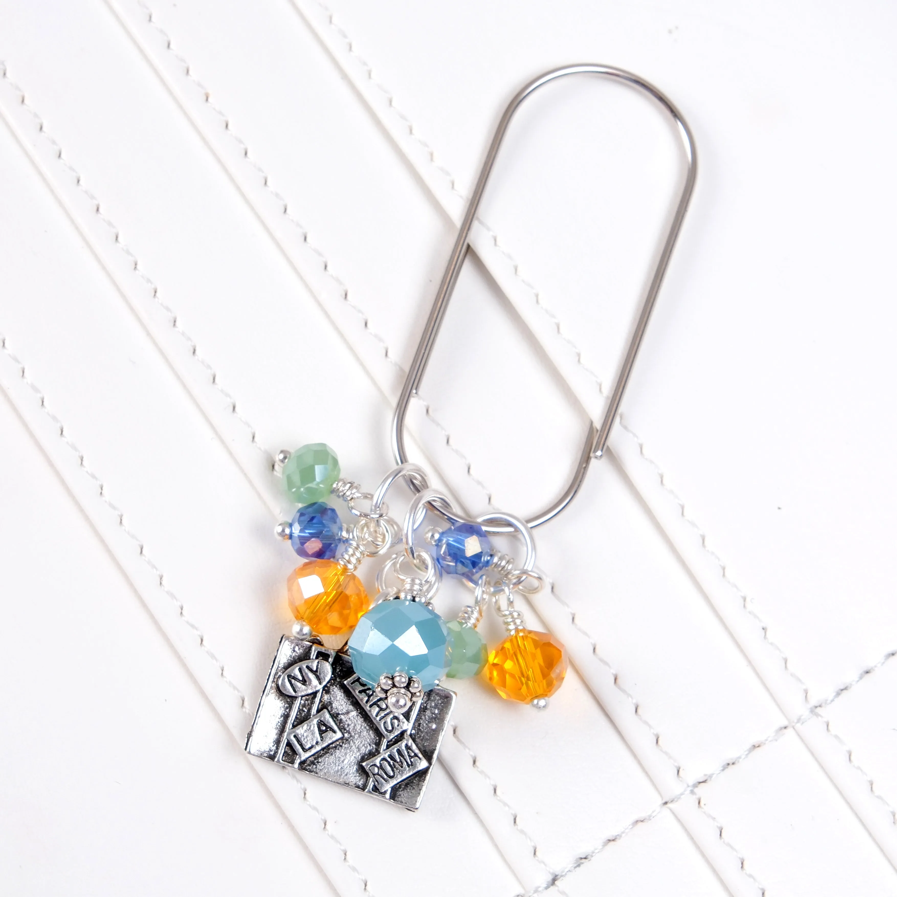 Wander Dangle Planner Clip or Charm with either or Airplane or Luggage Charm